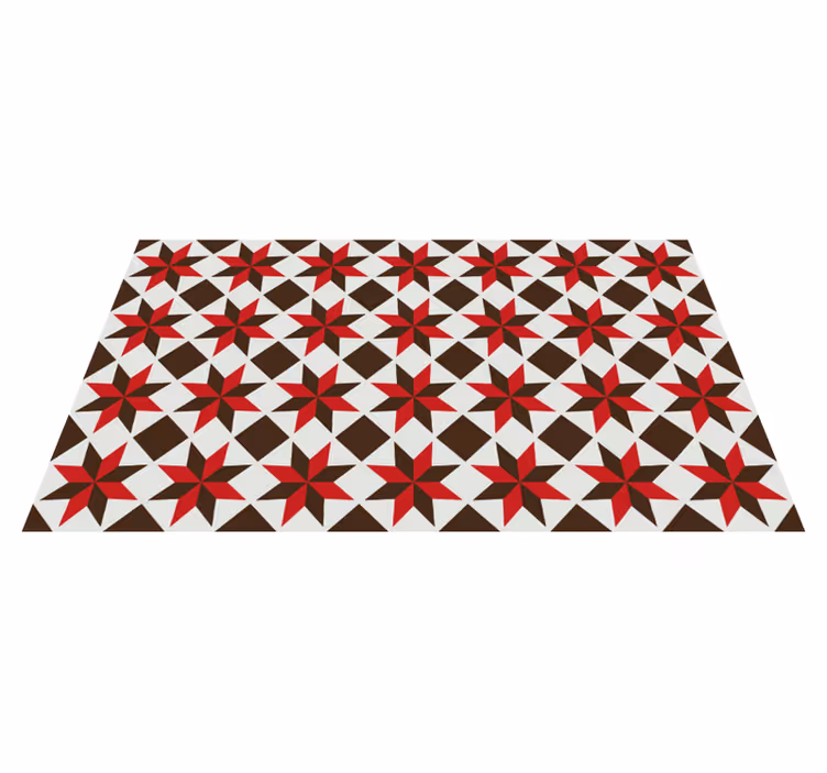 Mosaic vinyl rug star pattern mosaic - TenStickers