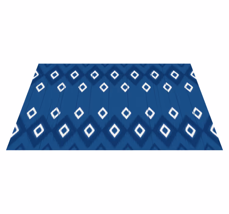 Rectangle print on blue  mosaic floor tile - TenStickers
