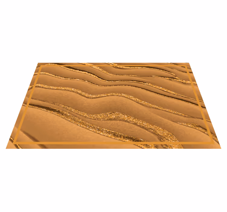 Cream and brown marble effect vinyl rug - TenStickers