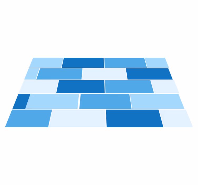 Blue pvc tile floor carpet - TenStickers