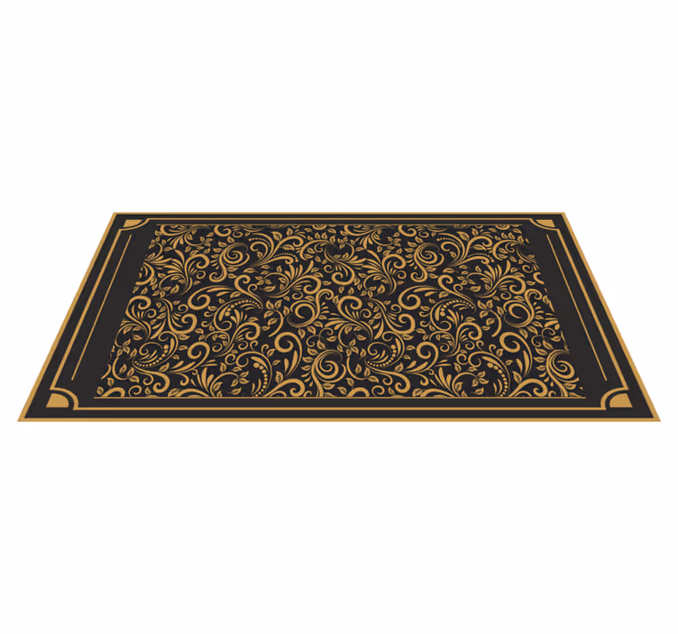 Retro vintage golden pattern vintage rug - TenStickers
