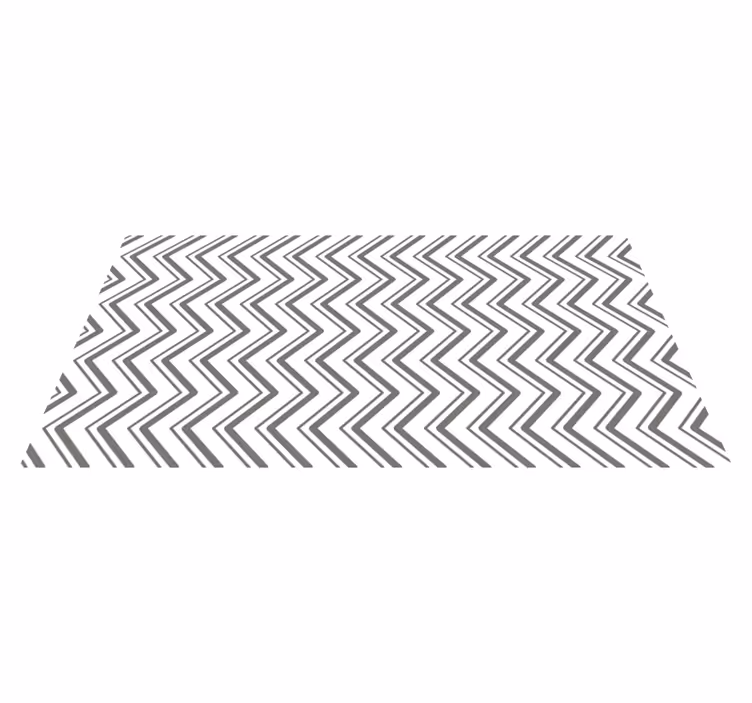 Bright grey zigzag design living room rug - TenStickers
