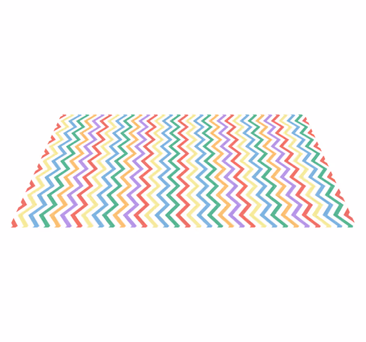 Colorful seamless zigzag patterns floor rug - TenStickers