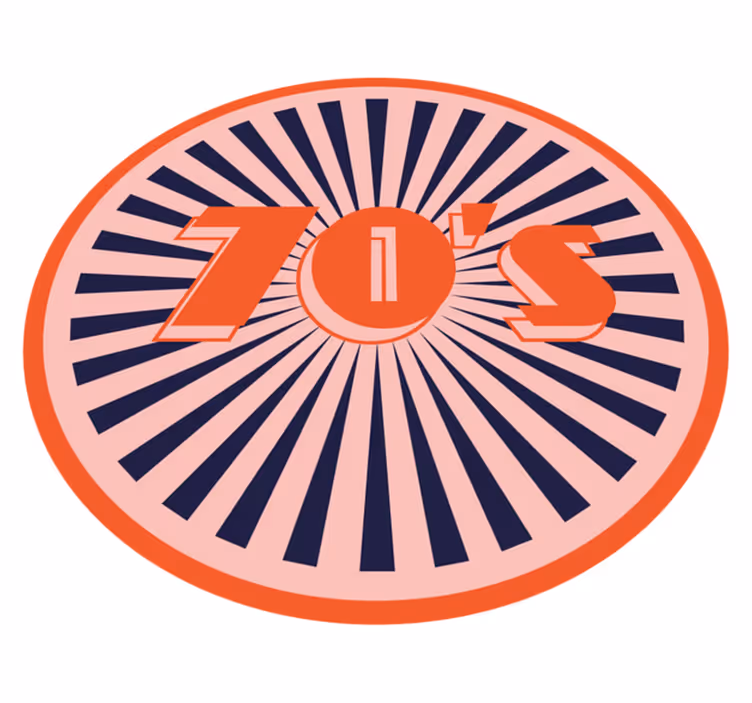 Retro 70's Flair vintage vinyl rug - TenStickers