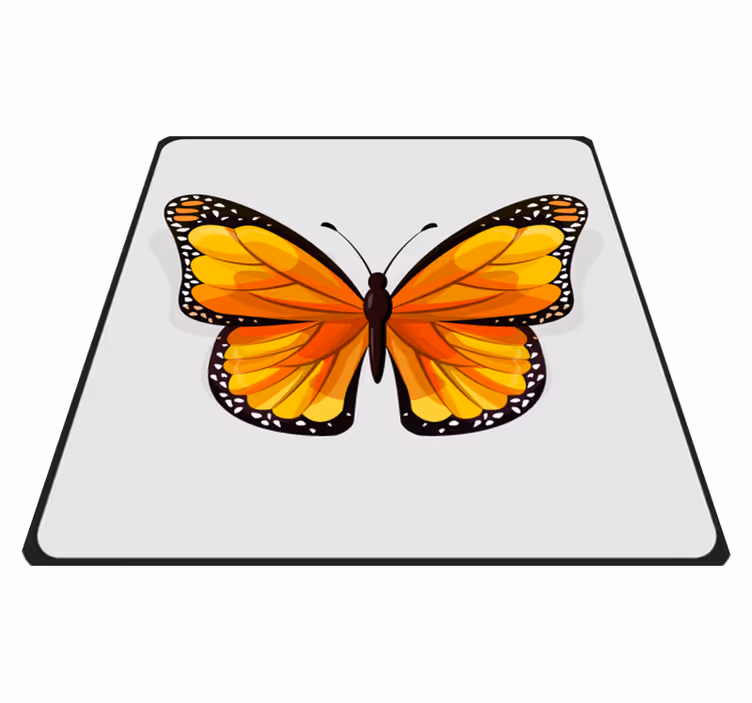 Beautiful Butterfly Art bathroom vinyl rug - TenStickers
