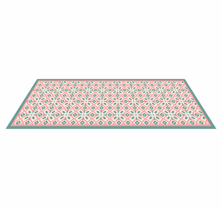 Vibrant geometric design geometric vinyl rug - TenStickers