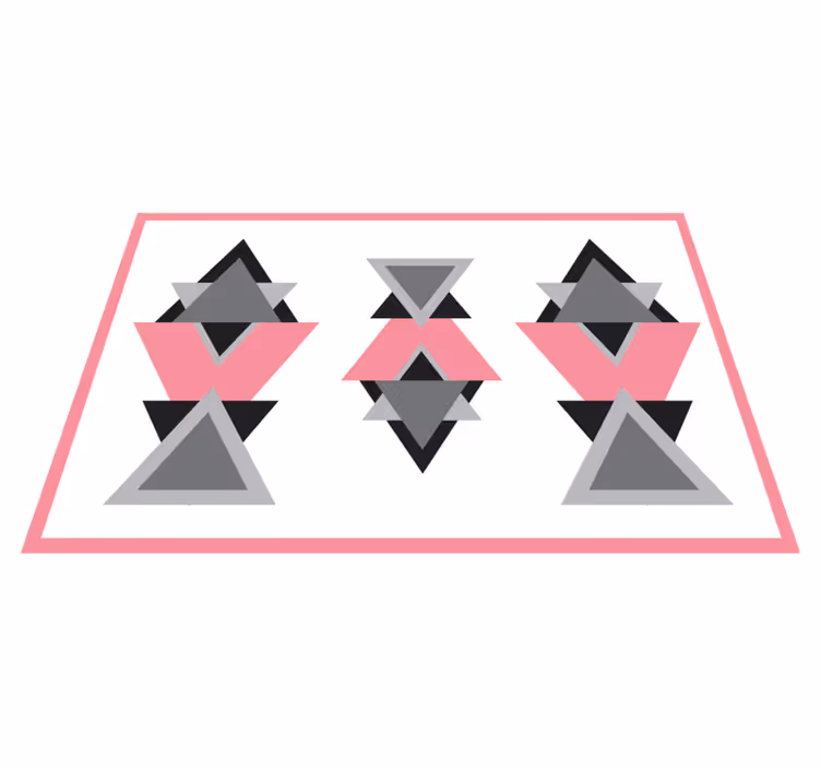 Triangles abstract art geometric rug - TenStickers