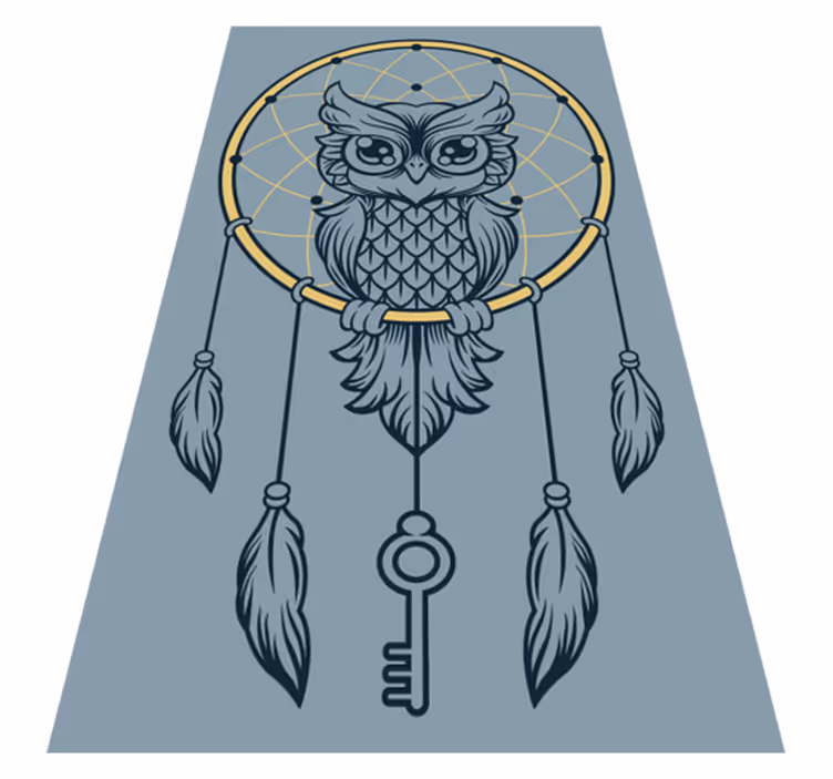 Owl dreamcatcher teen vinyl rug - TenStickers