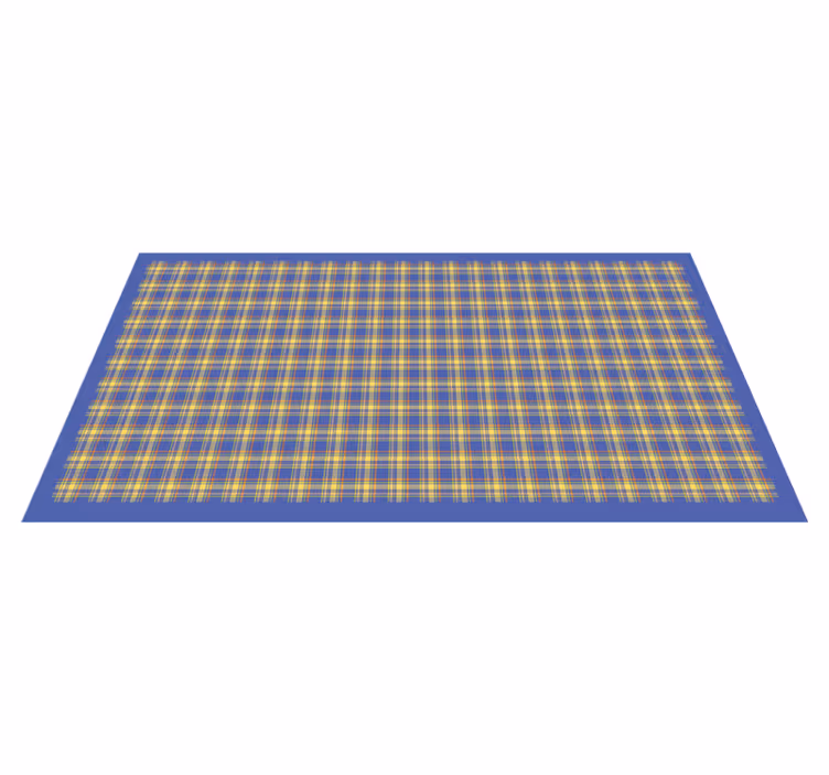 Blue check tartar pattern kitchen floor tiles - TenStickers
