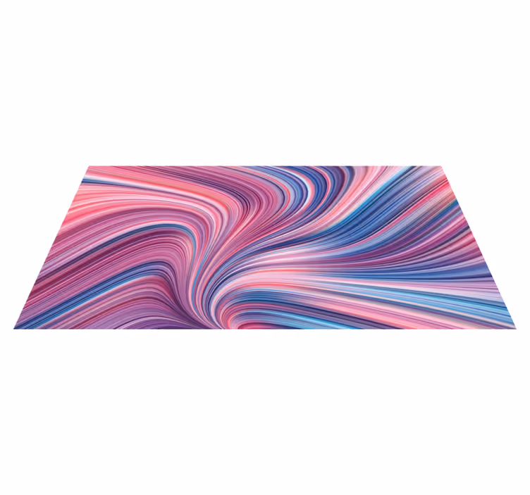 Twisting hue corrents textured vinyl rug - TenStickers
