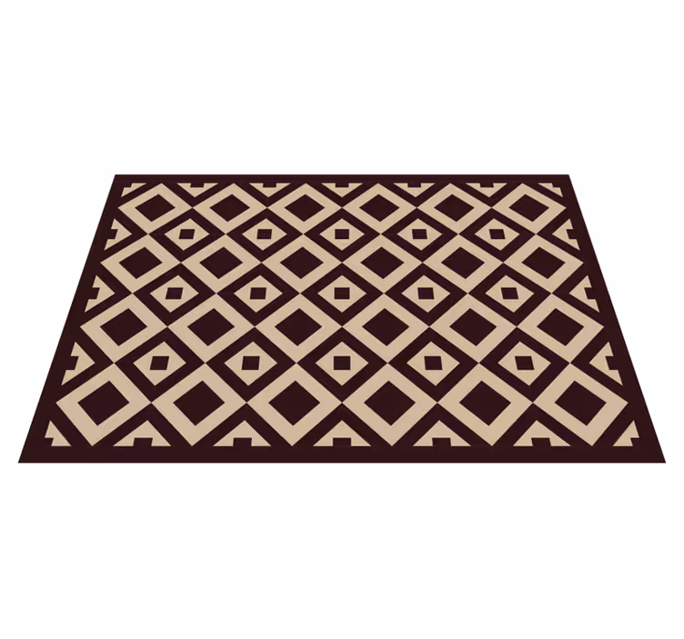 Illustration with diamond pattern geometric vinyl rug - TenStickers