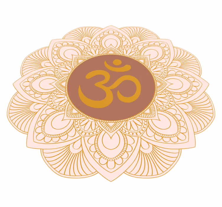 Om meditation symbol mandala design vinyl rug - TenStickers