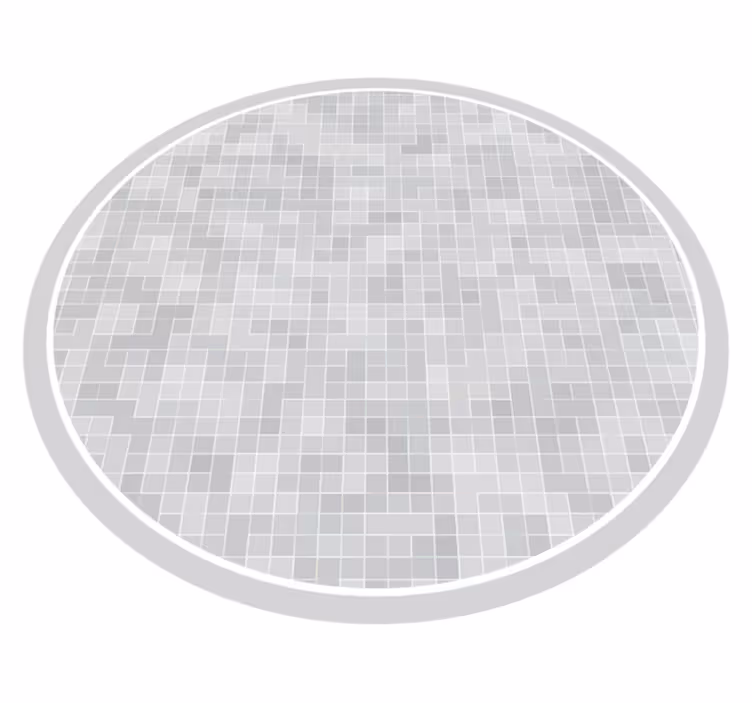 Sleek Mosaic Pattern bathroom vinyl rug - TenStickers