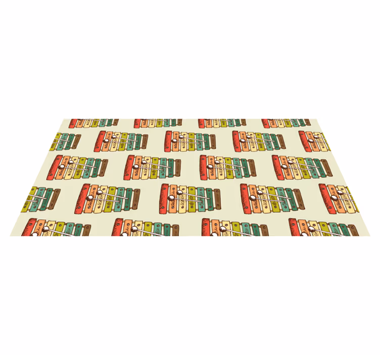 Colorful Xylophone Pattern teen vinyl rug - TenStickers