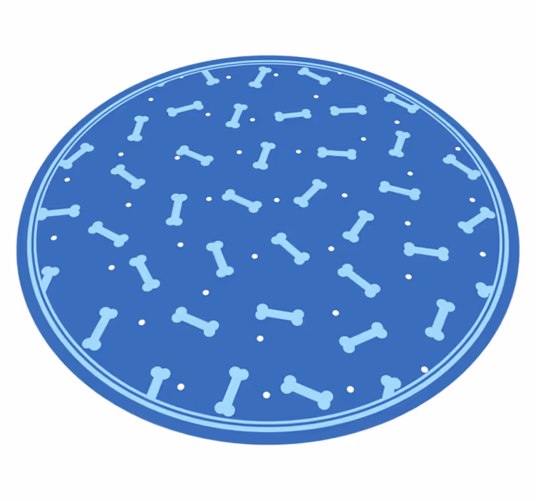 Bone Pattern Play circular vinyl rug - TenStickers