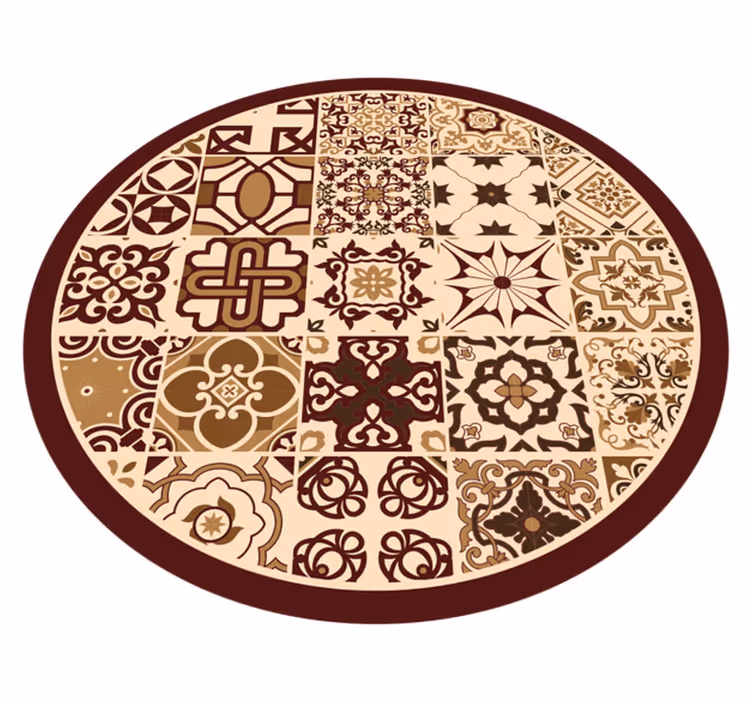 Brown spanish style tiles bathroom flooring - TenStickers