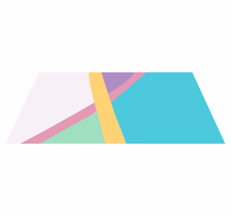 Textured vinyl rug with colorful geometric lines - TenStickers