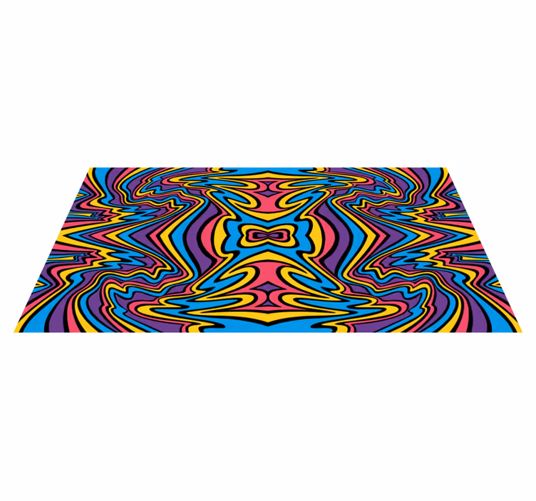 Psychedelic Swirl Pattern textured vinyl rug - TenStickers