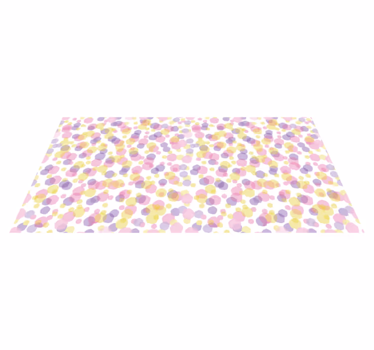 Pink bubbles pattern bathroom vinyl rug - TenStickers