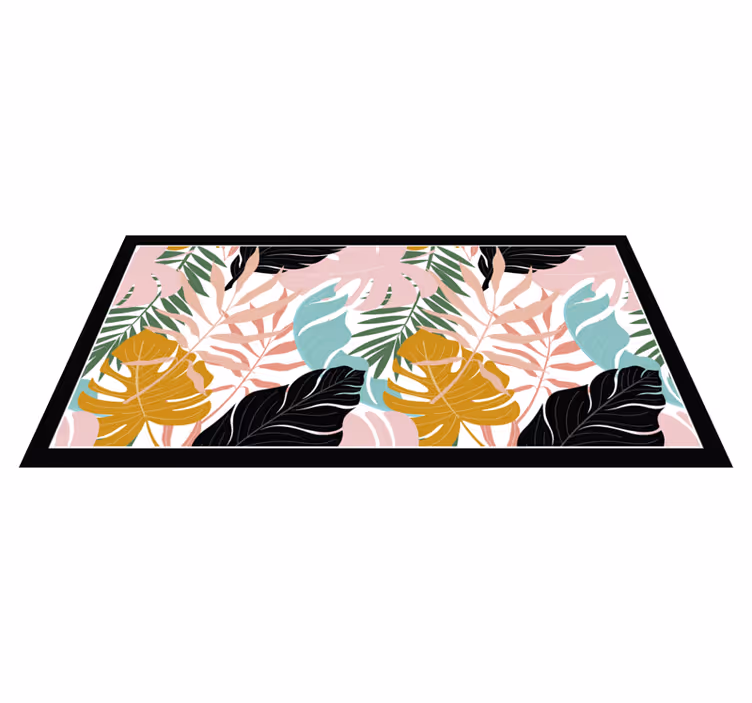 Colorful abstract floral pattern floral rug - TenStickers