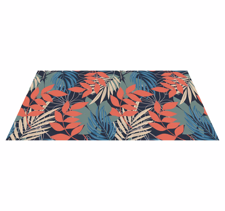 Modern elegant fauna flora pattern floral rug - TenStickers