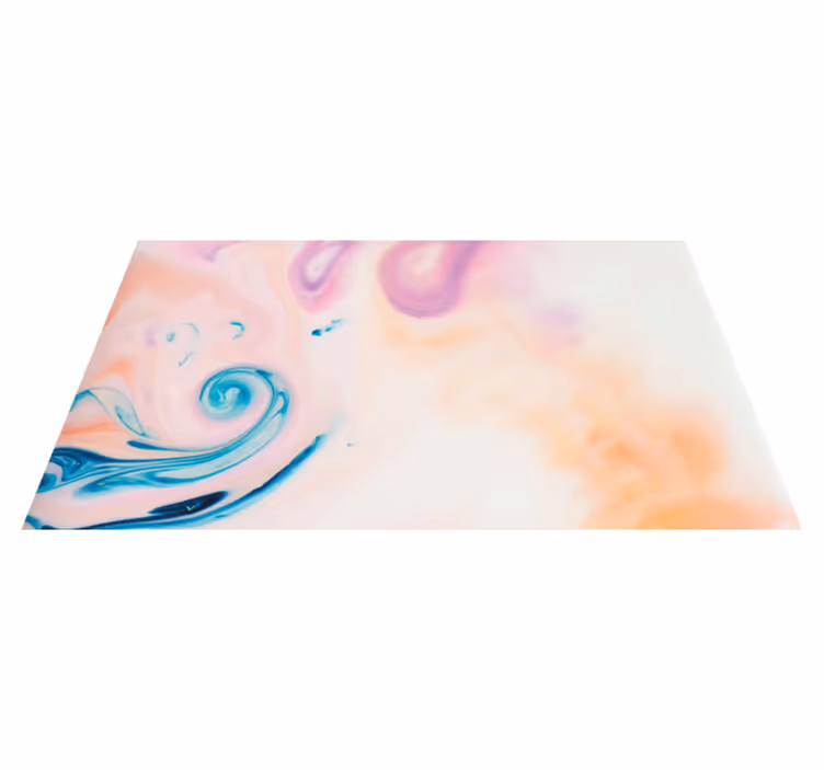 Colorful fluid swirl marble vinyl rug - TenStickers