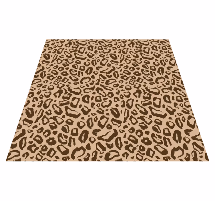 Brown leopard spot motif animal print vinyl rug - TenStickers