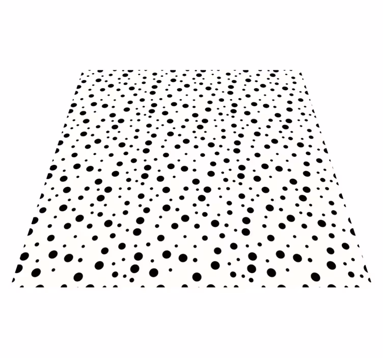 Black polka dot background bedroom rug - TenStickers