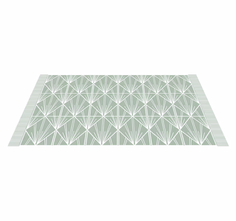 Geometric Leaf Concept tile vinyl rug - TenStickers