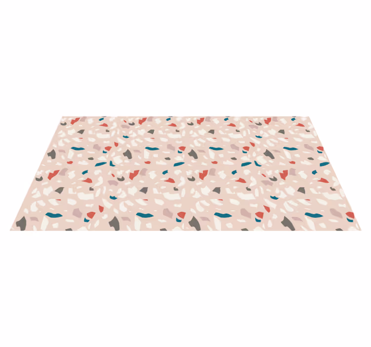 Colorful terrazzo pattern textured vinyl rug - TenStickers