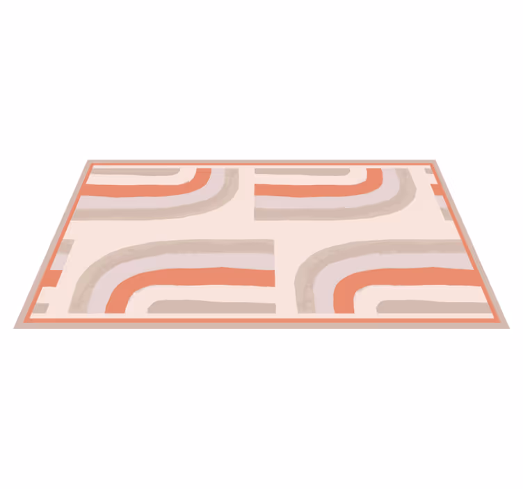 Soft Color Waves bathroom vinyl rug - TenStickers