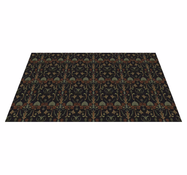 Ornate Botanical Patterns vintage rug - TenStickers