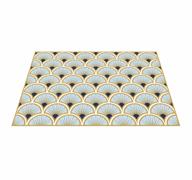 Geometric Fan Pattern geometric rug - TenStickers