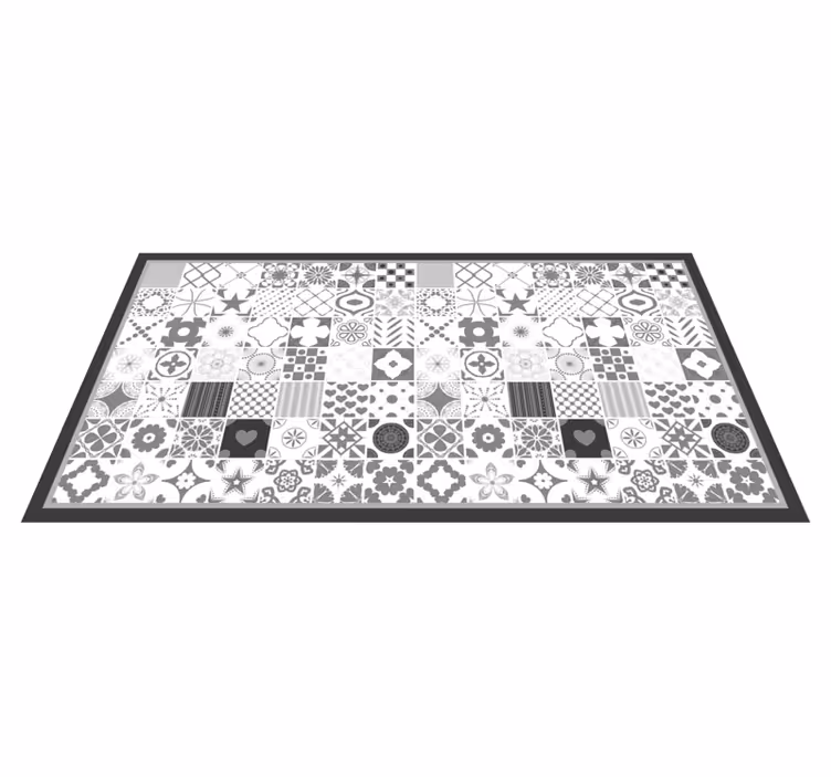 Patchwork Tile Composition tile carpet - TenStickers