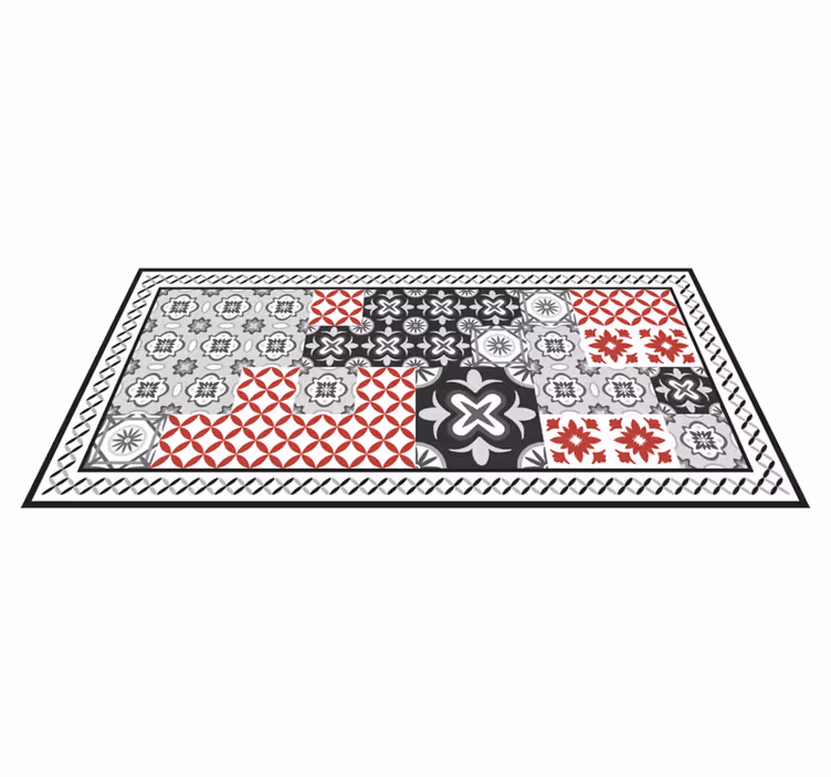 Intricate Tile Pattern tile carpet - TenStickers