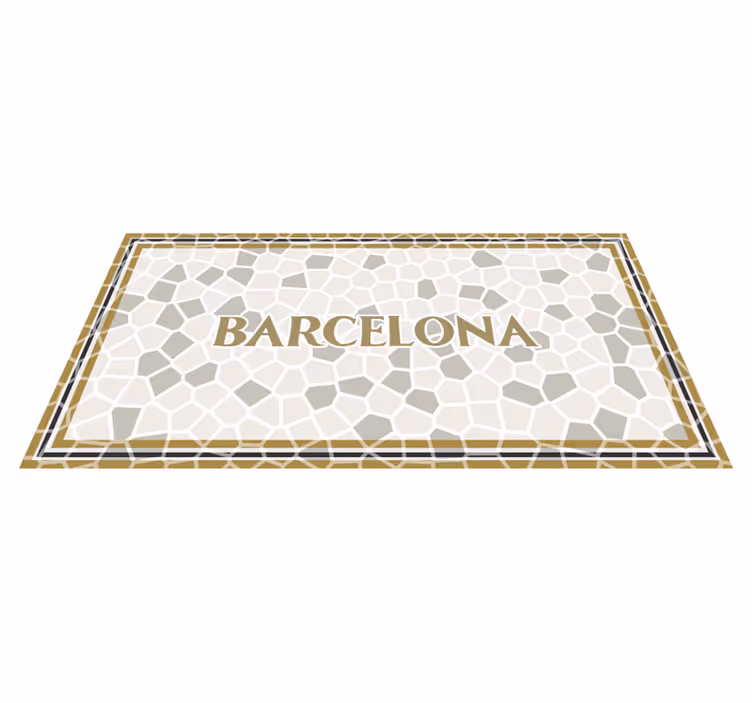 Barcelona Geometric Pattern mosaic floor tiles - TenStickers