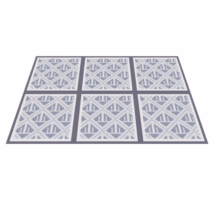Geometric Pattern Array geometric vinyl rug - TenStickers