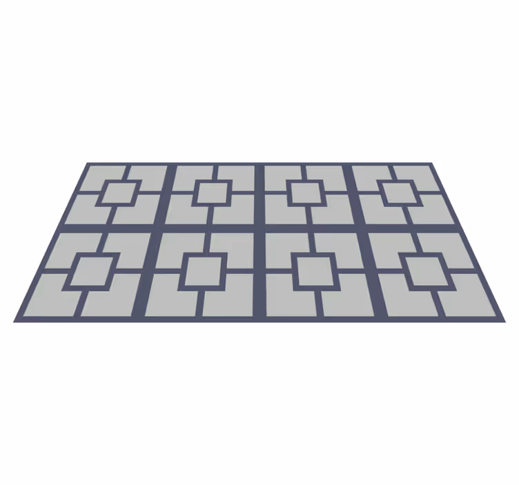 Geometric Square Pattern geometric vinyl rug - TenStickers
