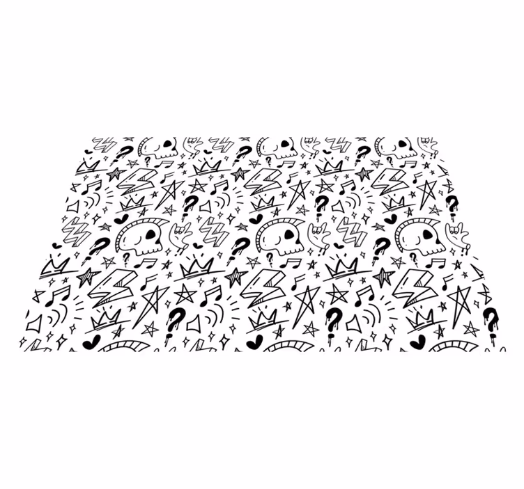 Eclectic Teen Patterns rug for teens - TenStickers