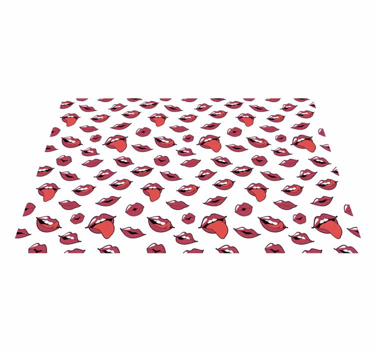 Pop Art Lips rug for teens - TenStickers