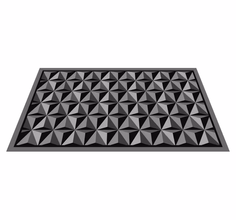 Geometric triangle gray pattern geometric rugs - TenStickers