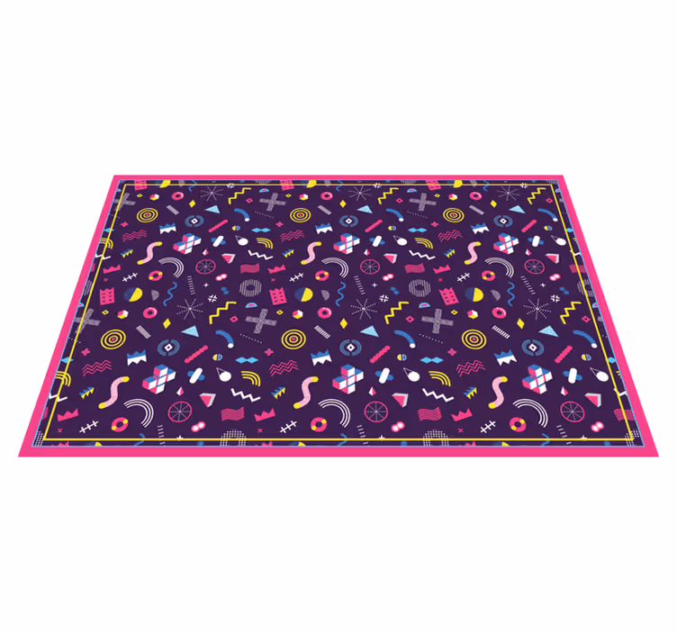 Colorful Geometric Shapes Area geometric rugs - TenStickers
