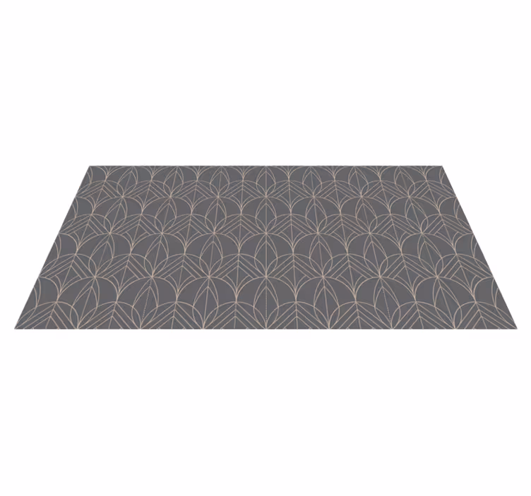 Geometric Grey Pattern geometric vinyl rug - TenStickers