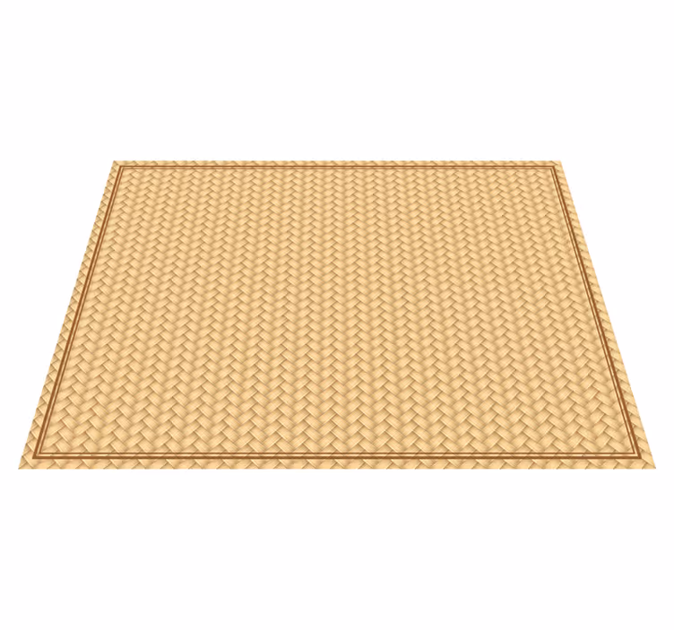 Wicker vintage vinyl  floor rug - TenStickers