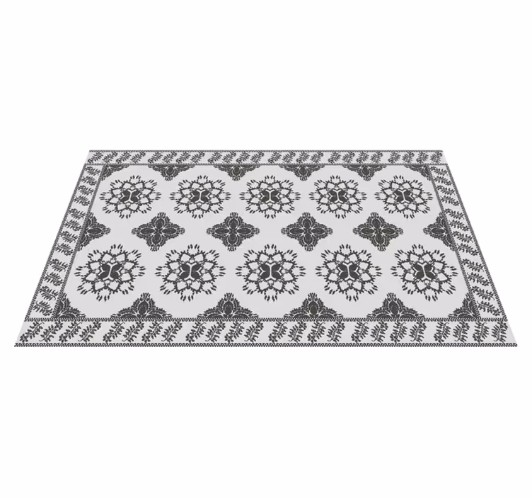 Floral vintage design dining room carpet - TenStickers