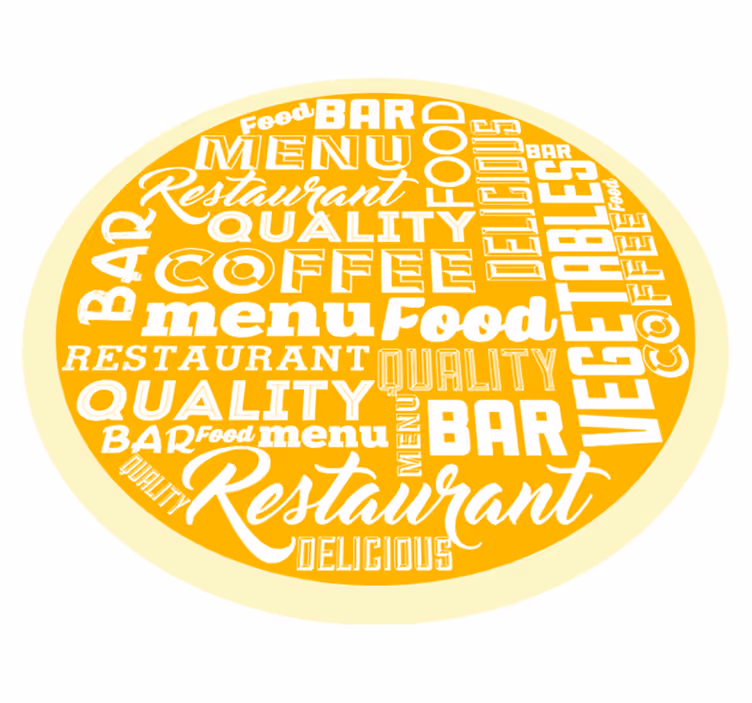 Restaurant Quality Menu custom rug - TenStickers