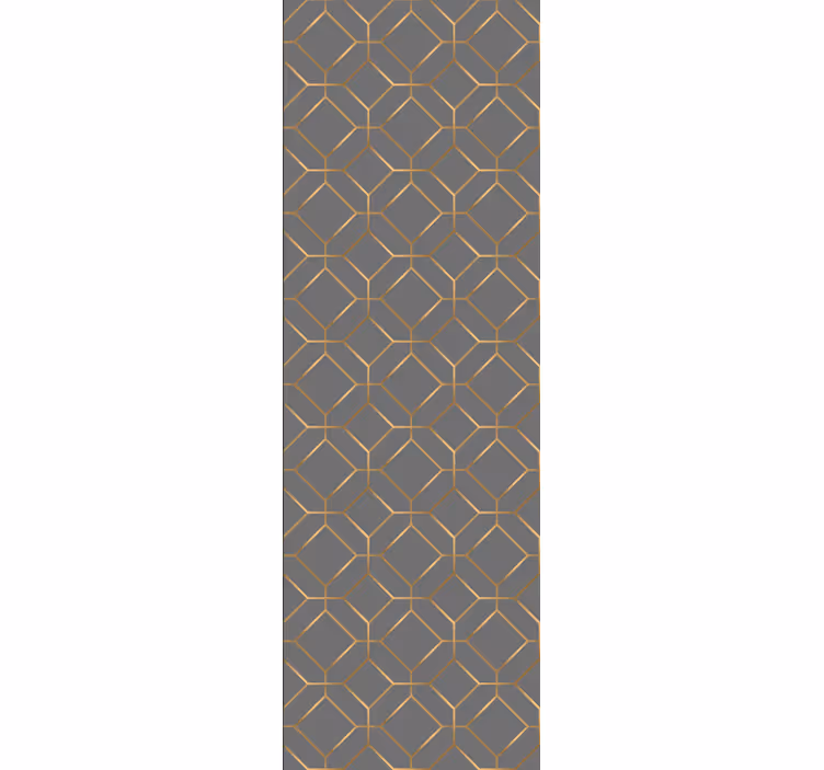 Hexagonal gold pattern geometric wallpaper - TenStickers