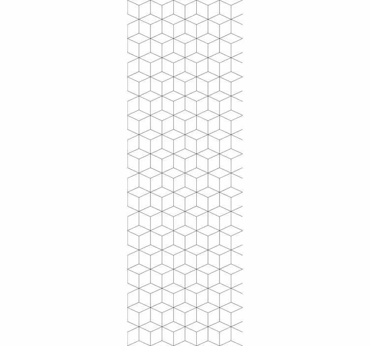 White hexagonal motif wallpaper geometric - TenStickers