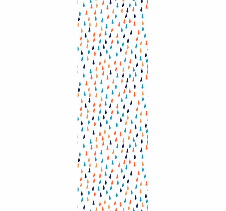 Colorful Rain Drops wallpaper childrens room - TenStickers