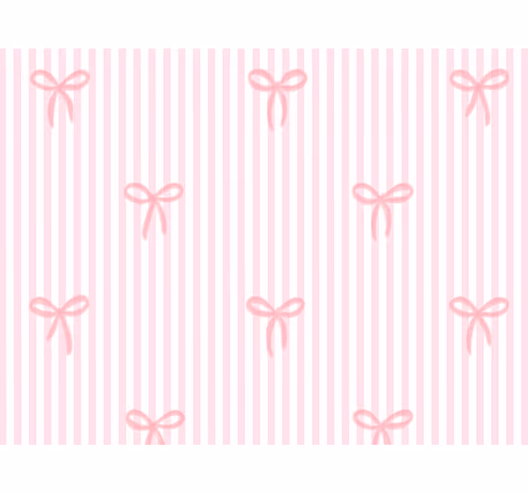 Wallpaper childrens room pink stripes and bows - TenStickers